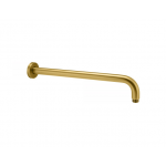 Lucid Brushed Gold Round Wall Shower Arm 400